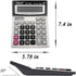Desk Calculator, 12-Digit Solar Battery Office Calculator with Large LCD Display Big Sensitive Button, Dual Power Desktop Calculators...