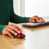 Amazon Basics 2.4 Ghz Wireless Optical Computer Mouse with USB Nano Receiver, Red...