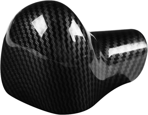 Fydun Gear Shift Knob Car Carbon Fiber Interior Shift Knob Cover Trim Shift Knob Cover Handbrake Grip Interior Decor for A5 / 2012-2016...
