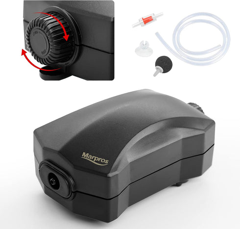 Aquarium Air Pump,Marpros Air Pump for Fish Tank Air Bubbler 1 Outlet,Adjustable Air Bubbler for Fish Tank?Super Quiet Oxygen Pump for Aaquarium A...