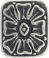 Bezelry 12 Pieces Rectangle Ice Flower Metal Shank Buttons 18mm (11/16 inch) (Antique Silver)...