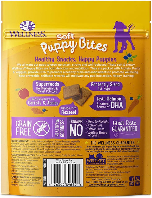 Wellness Puppy Dog Training Treats Natural Grain-Free Puppy Bites (Crunchy and Soft Variety Pack) Bundle with Luving Pets Dog Waste Bag Dispenser...