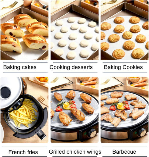 200pcs 8 Inch Parchment Paper Rounds for Air Fryer Unbleached Baking Paper for Oven Nonstick Uses for Baking Cookies, Bread, Meat, Pizza, Toaster ...