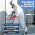 ETERNA Hazmat Suits-Disposable Protective Coverall with Hood, Zipper, Elastic Wrists, Shoe Covers for Men & Women, Shield from Dirt, Dust, Paint (...