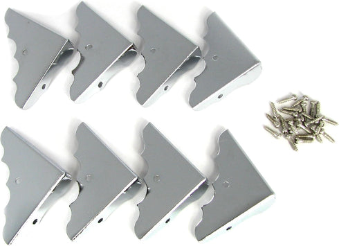 C. B. Gitty 8pcs. Beautiful Chrome Box Corners...