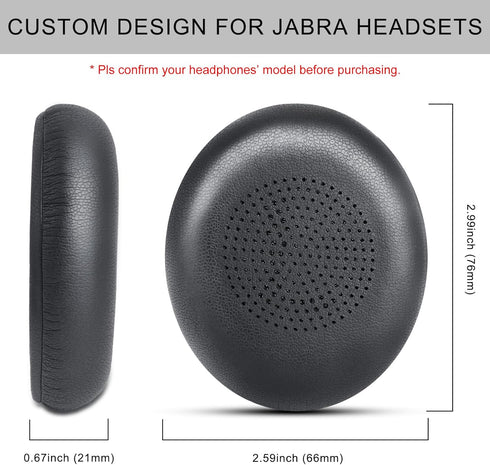 Ear Pads Replacement for Jabra Evolve2 65 (65MS 65UC USB)/Evolve2 40 (40UC 40MS USB)/Elite 45h On-Ear Wireless Headphones, Ear Cushions with Prote...