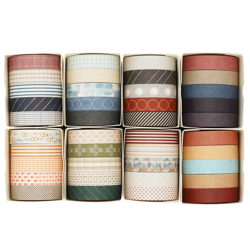 Knaid 40 Rolls of Slim Washi Tape Gift Box Set, Decorative Paper Tapes 10 mm Wide for Scrapbooking, DIY Arts and Crafts, Bullet Journal, Planner, ...