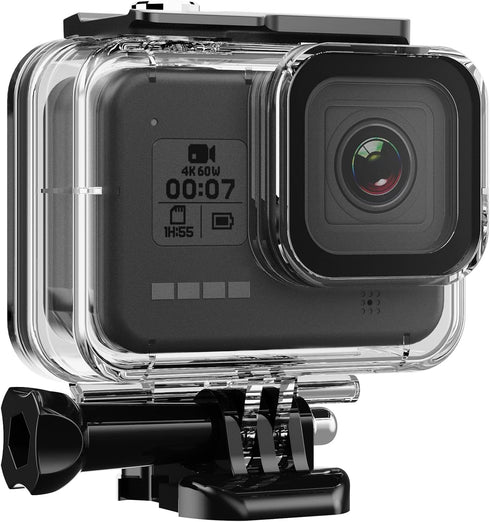 HONGDAK 60M/196FT Waterproof Housing Case for GoPro Hero 8 Black, Protective Underwater Dive Housing Case Shell with Bracket Accessories for Go Pr...
