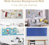 24 x 16" Large Bulletin Board, Decorative Felt Pin Board, 0.35“ Thick Foldable Photo Display Board with Self-Adhesive Tape, Vision Board for Schoo...