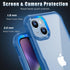 Privacy Case Compatible for iPhone 14 Plus 6.7 Inch, Full-Body Case Clear Anti-Peeping Bumper Case with Built-in 9H Tempered Glass Screen Protecto...