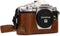 MegaGear MG1352 Olympus OM-D E-M10 Mark III Ever Ready Leather Camera Half Case and Strap, with Battery Access, Light Brown...