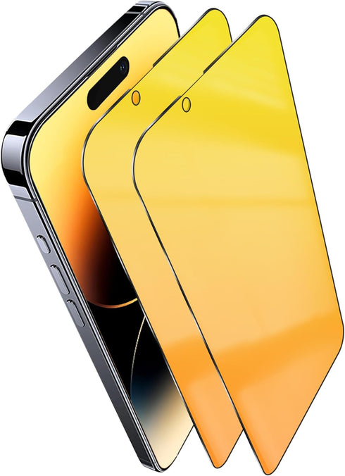 Privacy Screen Protector for iPhone 14 / iPhone 13 / iPhone 13 Pro, Anti-Spy Tempered Glass Gradient Colorful Private Mirror Anti Bluelight Full C...
