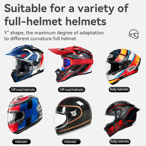 Helmet Mount for GoPro, Motorcycle Chin Strap Attachment with Extension J Hook Dirt Bike Holder Mounting Accessories for Go Pro Max Hero 12 11 10 ...