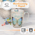 Christian Art Gifts Botanic Blue Butterfly Ceramic Coffee Mug – Inspirational Coffee Cup for Women & Men 12 oz. Lead-free Microwave and Dishwasher...