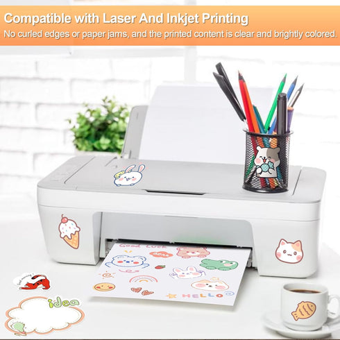 Joyberg Shipping Labels, 8.5"x11" Shipping Label Paper, 2 Per Page Printable Sticker Paper, Shipping Label Printer Paper, Label Paper for Laser/In...