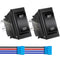 DaierTek Momentary RV Jack Switch 30 Amp 12V DC Reverse Polarity Rocker Switch Motor Control DPDT 4 Pin Power Jack Toggle Switch with Wires for 5t...