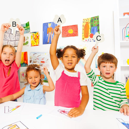 PATIKIL Dry Erase Answer Paddle, 3 Pcs 12" x 8" Double Sided Handheld Whiteboard Wooden Auction Paddles for Writing Practice at Home Office Study,...