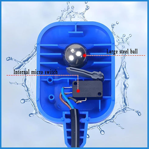Float Switch, 4M 13ft Cable Float Switch Water Level Controller Sump Pump Float Switch Universal Water Level Sensor for Ground Water Bilge Pump an...