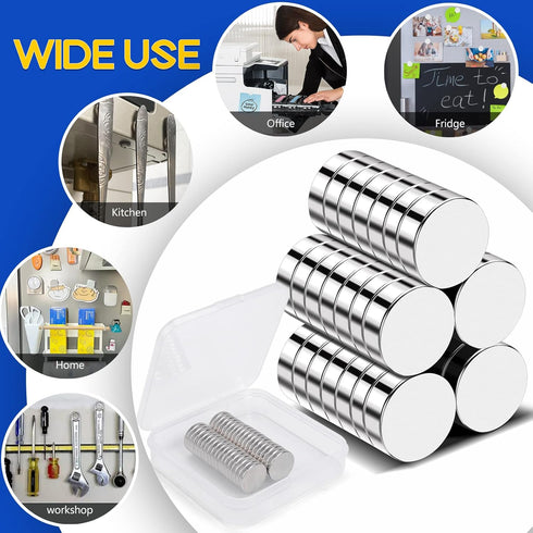 35 Pcs Strong Neodymium Magnets, Tiny Small Magnets for Whiteboard, Heavy Duty Rare Earth Magnets Small Round Magnets Fridge Office Magnets for Cr...