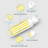 G9 LED Bulb Dimmable 8W G9 Bi Pin Base Bulb Daylight White 6000K 800LM 120V T4 Chandelier Lighting Equivalent 75W 80Watt Halogen Bright Light (Pac...
