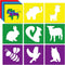 24 Piece Stencils for Kids Stencils for Painting Sidewalk Chalk Stencils Outdoor Garden Themed Stencils Animal Style Collection-8in...