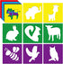 24 Piece Stencils for Kids Stencils for Painting Sidewalk Chalk Stencils Outdoor Garden Themed Stencils Animal Style Collection-8in...