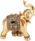Elephant Statue, Feng Shui Lucky Elephant Figurine, Golden Elegant Sculpture, Small Resin Home Decoration, Wealth Figurine...