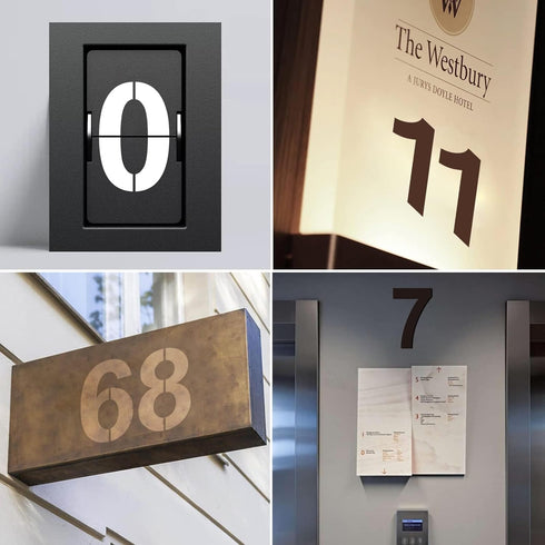 12 Inch Large Number Stencils Reusable Plastic Number Stencils Address Number Painting Stencils Templates for Mailbox Signs Home Address Number(Cl...