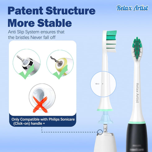 Toothbrush Replacement Heads for Sonicare Heads Replacement, for Philips Sonicare Electric Toothbrush Replacement Brush Heads, 10 Pack...
