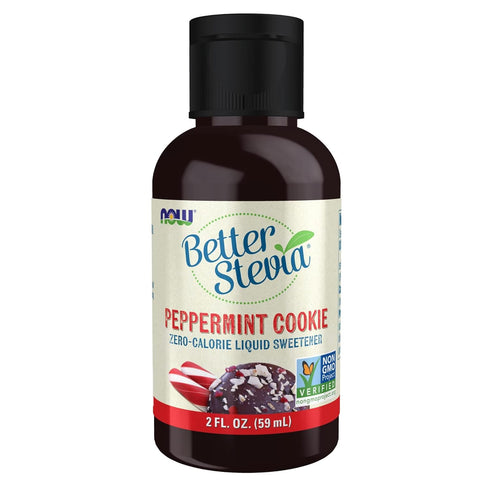 NOW Foods BetterStevia Peppermint Cookie Zero-Calorie Liquid Sweetener, Keto Friendly, Suitable for Diabetics, No Erythritol, 2-Ounce...