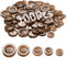 Sewing Buttons - Craft Buttons, 5 Sizes of 100 Pcs Versatile Buttons for Sewing, DIY Projects and Holiday Decoration (Light Brown)...