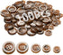 Sewing Buttons - Craft Buttons, 5 Sizes of 100 Pcs Versatile Buttons for Sewing, DIY Projects and Holiday Decoration (Light Brown)...