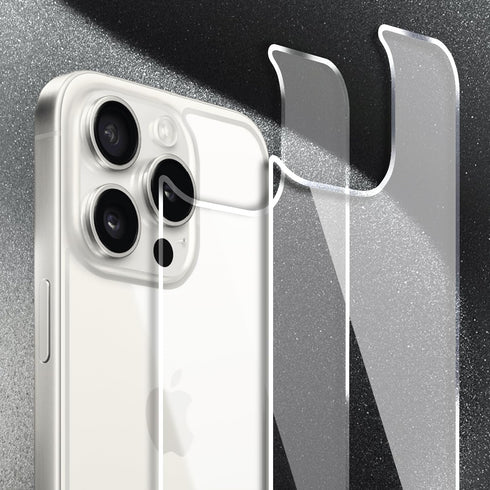 for iPhone 15 Pro Max Back Glass Screen Protector, (3-Pack) iPhone 15 Pro Max Back Glass Protector Rear Tempered Glass Crystal Clear for iPhone 15...