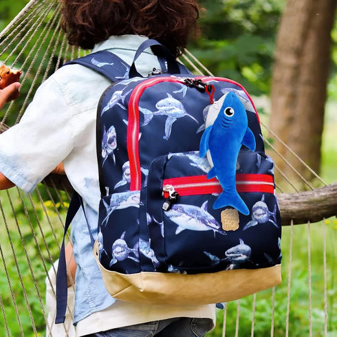 CiyvoLyeen Shark Pencil Case Pen Plush Animal Cute Pencil Bag Blue Pouch with Zipper Stationery Organizer for Student Back to School Supplies Offi...