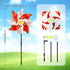 timecity 4 PCS Pinwheels Red Silver Wind Spinners 9.5inch Sparkly Garden Pinwheel Reflective Windmills Scare Birds Animal Away Spinner for Yard an...