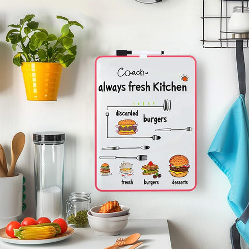 Small Dry Erase Board, 12” x 9” Mini Whiteboard with Black Dry Erase Markers, Small White Board Sets for Kids Students Teachers Artists, Set of 2(...