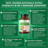 Zazzee Extra Strength 8-in-1 Immune Support, 1400 mg per Capsule, 180 Vegan Capsules, 1000 mg Vitamin C, 1000 IU mg D3, Zinc, Elderberry, Echinace...