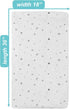 TL Care Printed 100% Natural Cotton Jersey Knit 18 x 36 Cradle/Bassinet Sheet - Fitted, Gray Stars and Moons, Soft Breathable, for Boys and Girls...