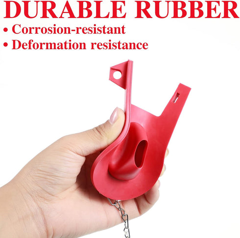 Peryiter Toilet Flapper Replacement Kit Universal Toilet Plug Flapper with Stainless Chain for 2 Inch Flush Valves, Water Saving(6 Pcs)...