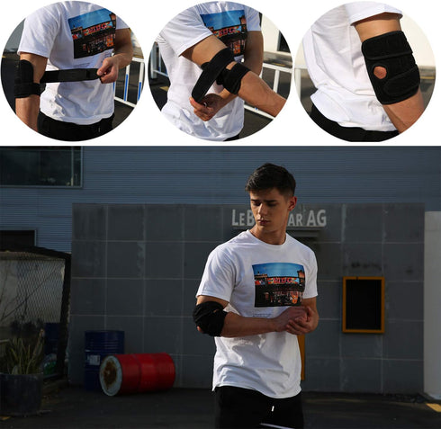 Elbow Support,Adjustable Tennis Elbow Support Brace, Great For Sprained Elbows, Tendonitis, Arthritis,basketball?Baseball,Golfer's Elbow Provides ...
