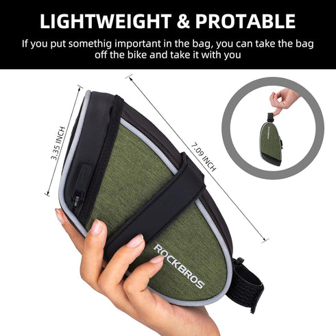 ROCKBROS Bike Saddle Bag Seat Bag, Lightweight Saddle Bag Cycling, Bike Storage Bag Under Seat for Mountain Road Bike...