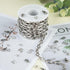UMAOKANG 304 Stainless Steel Rolo Cable Chains Findings for Jewelry Making Men Women Necklace Bracelet DIY Supplies Silver Chain On Spool with Jum...
