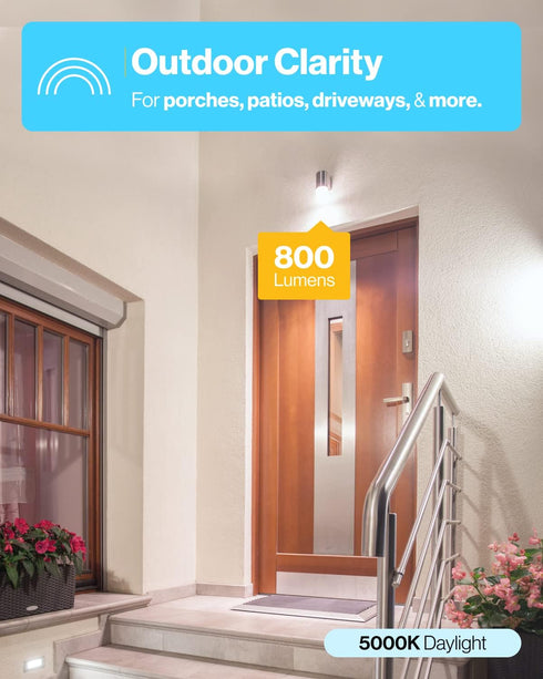Sunco Lighting - 6 Pack A19 LED Dusk to Dawn Bulb for Home Residential Porch Patio Driveway Decorated Ambient Outdoor Twilight, 9W Equivalent to 6...