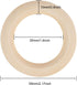 30 Pcs Wooden Rings, Macrame Wooden Rings, Natural Unfinished Solid Wood Rings for DIY Craft Pendant Connectors Jewelry Making (55 mm)...