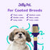 Double Sided Dog Slicker Brush, Longer Pins, Flexible Head, Fine/Coarse Sides, Removes Unwanted Tangles, Small, Purple...