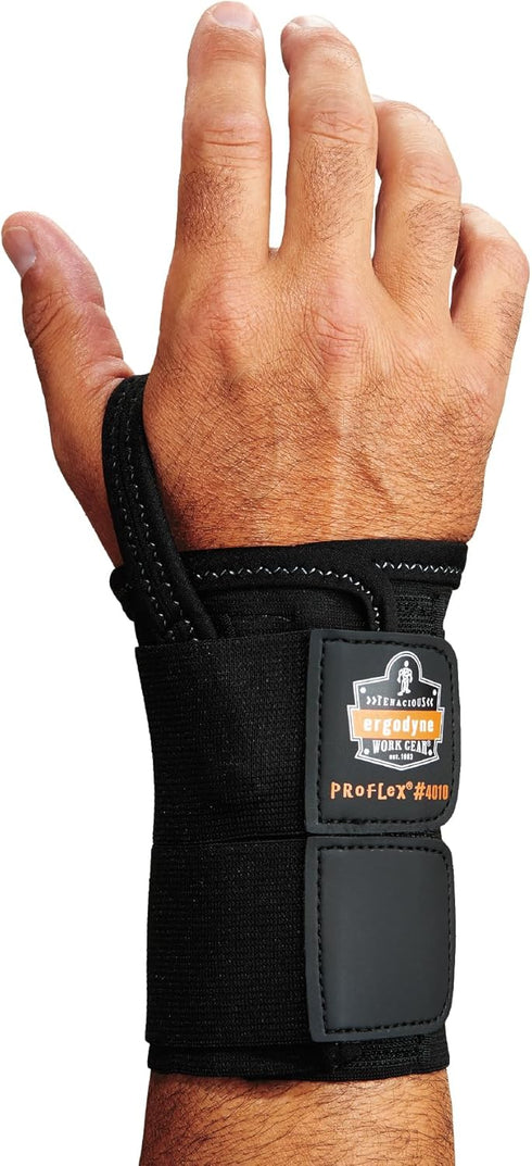 Ergodyne ProFlex 4010 Double-Strap Left Wrist Support, Black, Small...
