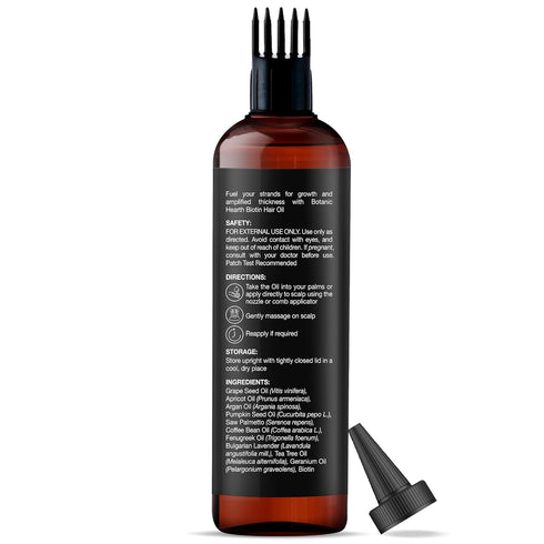 Botanic Hearth Biotin Hair Oil For Hair Growth Infused With Coffee Bean Oil & Argan Oil | Hair Strenghtening Treatment | Nourishing & Volumizing |...