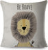 Cartoon Animal Pillow Covers Kids Pillowcase 18×18 Inch Set of 4 Throw Pillow Covers Set Cotton Throw Cushion Case for Sofa Couch Home Decor Schoo...