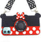 for iPhone 12 Mini Case Cute 3D Carton Camera with Rotating Ring Grip Holder Kickstand Lanyard Teens Girls Women Soft Silicone Phone Case Rubber C...