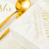Crisky Napkins Mr and Mrs Gold Cocktail Beverage Dessert for Wedding Shower Engagement Party Decorations, Cake Table Decor Supplies. 100 Pcs, 3-Pl...